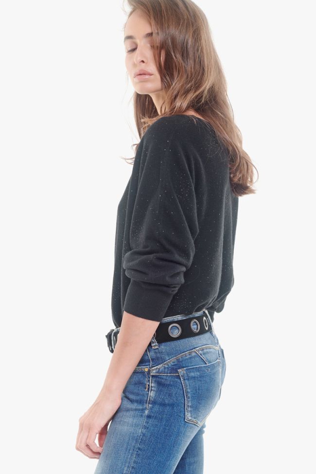 Black suede Caylie belt
