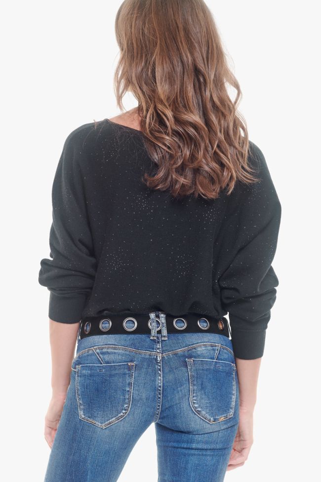Black suede Caylie belt