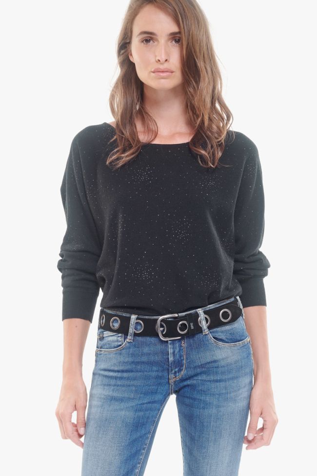 Black suede Caylie belt