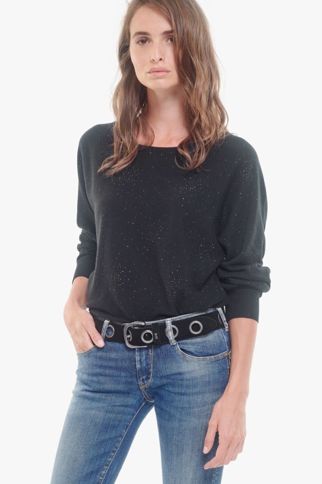 Black suede Caylie belt