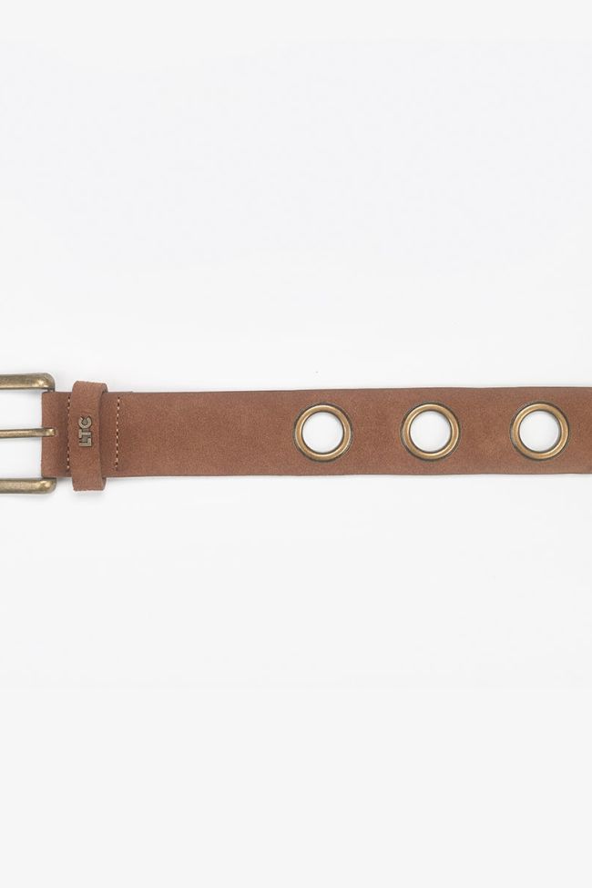 Cognac suede Caylie belt