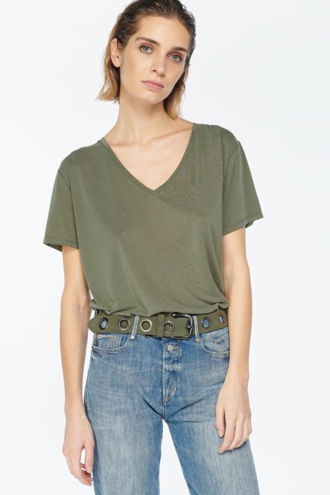 Khaki suede Caylie belt