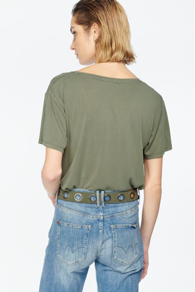 Khaki suede Caylie belt