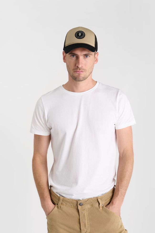 Marlo beige and black cap