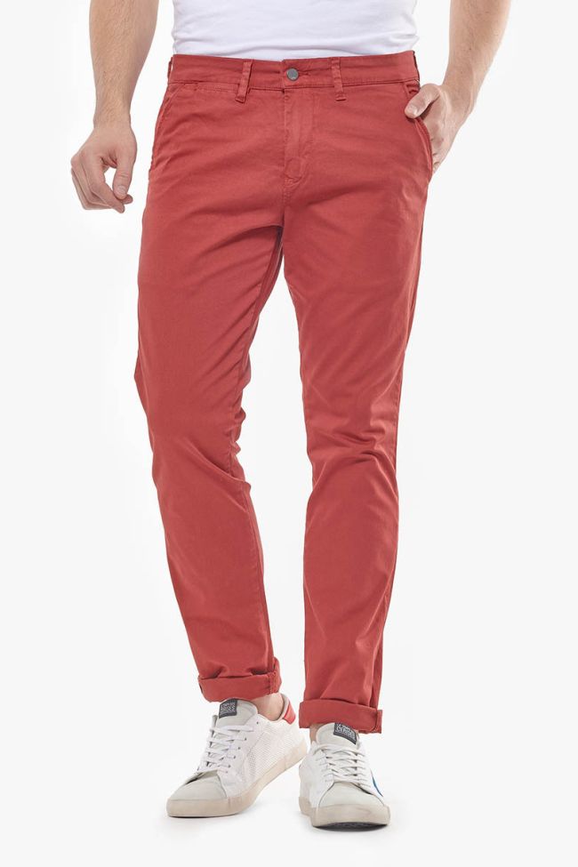 Jas Ochre Red Chino Trousers