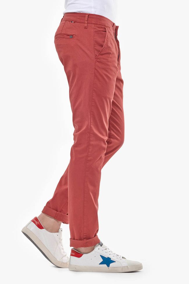 Jas Ochre Red Chino Trousers