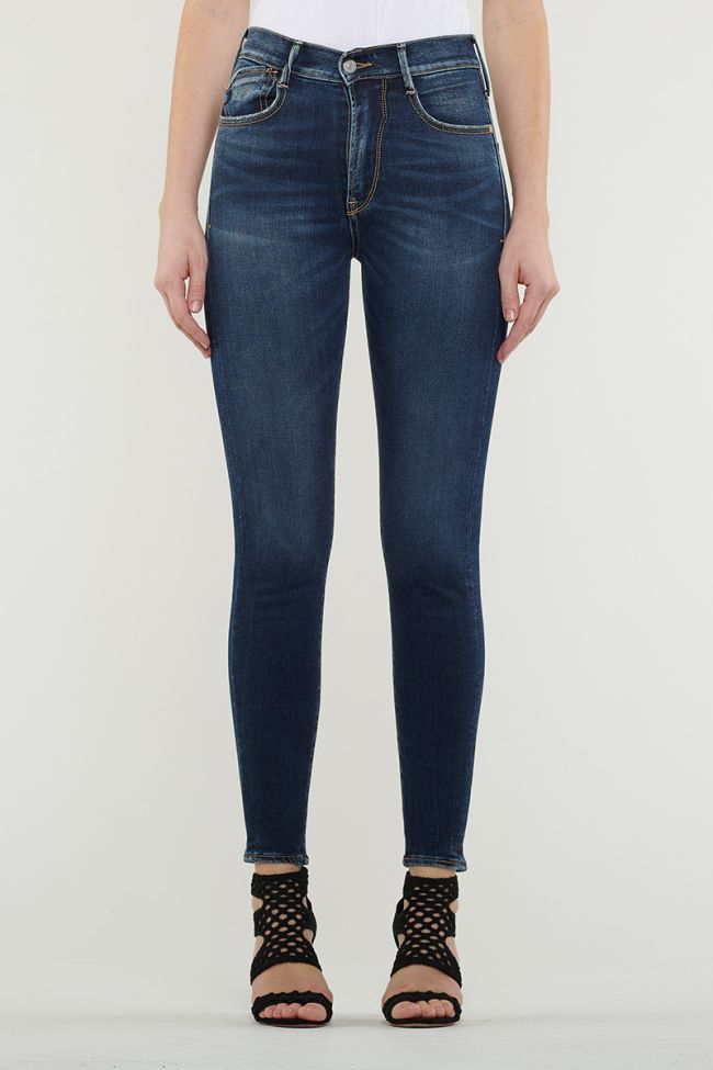 Dark Blue Power Skinny High Waisted Jeans