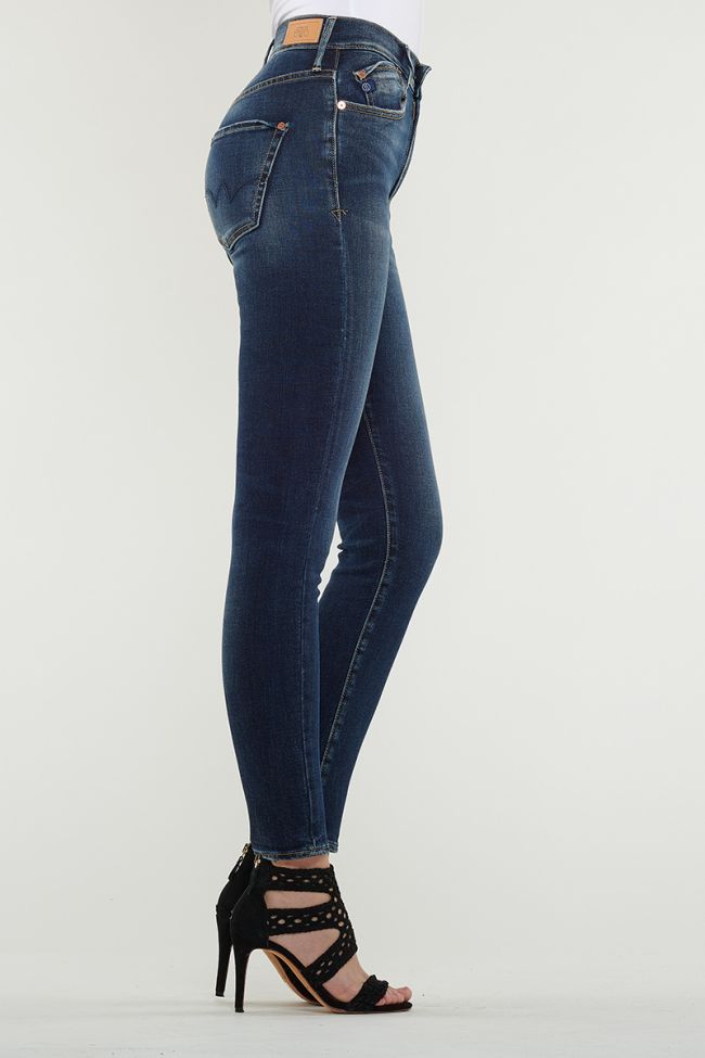 Dark Blue Power Skinny High Waisted Jeans