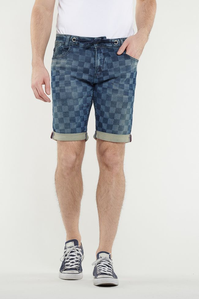 Blue Jogg Checked Bermuda shorts
