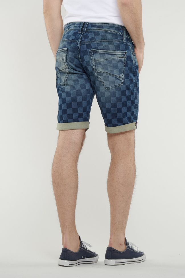 Blue Jogg Checked Bermuda shorts