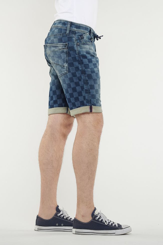 Blue Jogg Checked Bermuda shorts