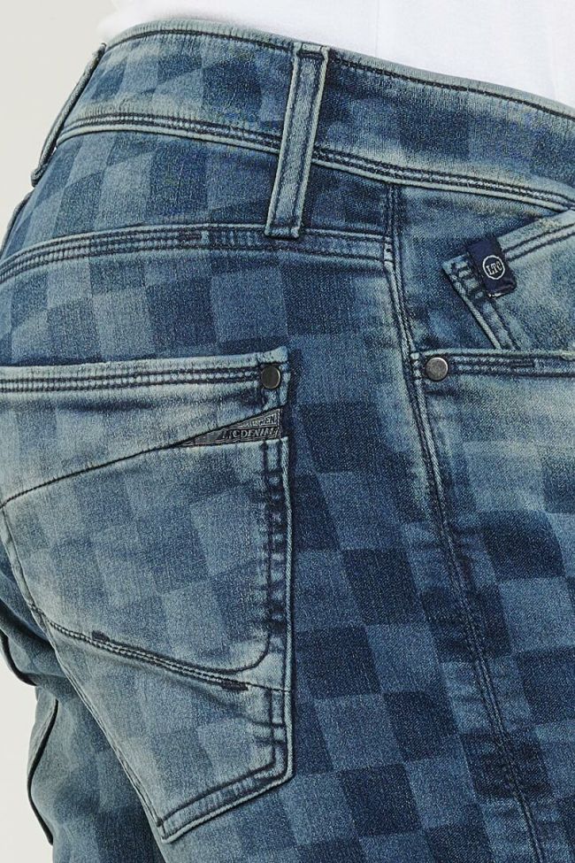 Blue Jogg Checked Bermuda shorts