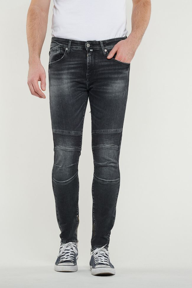 Black Biker Power Skinny Jeans