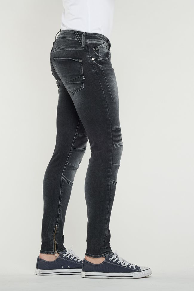 Black Biker Power Skinny Jeans