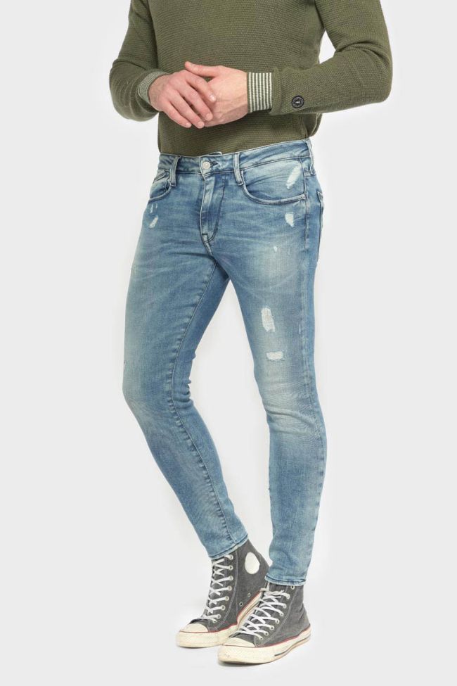 Jeans power skinny 7/8th destroy vintage blue N°4