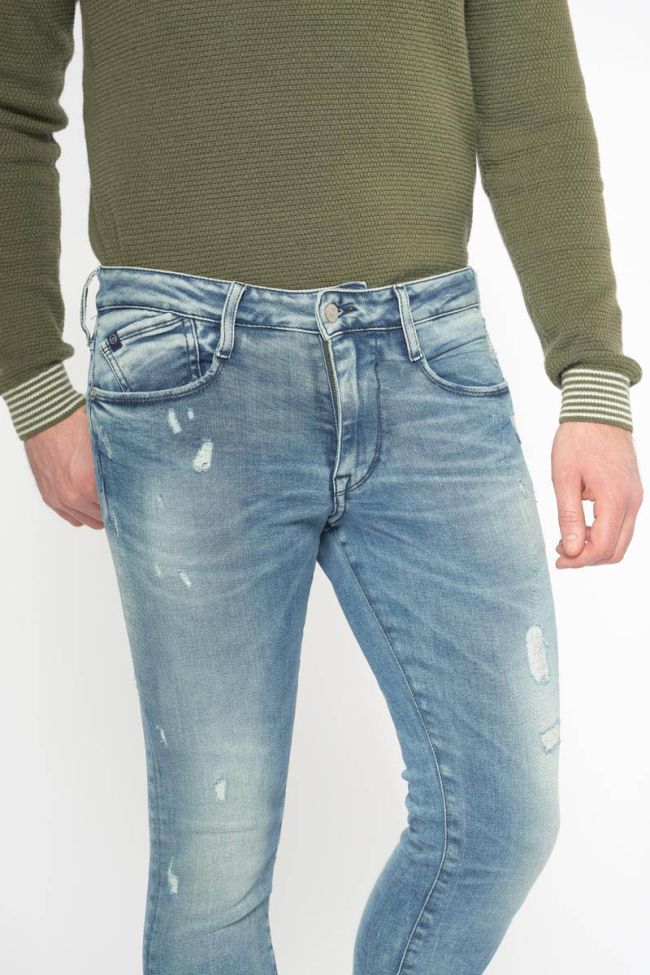 Jeans power skinny 7/8th destroy vintage blue N°4