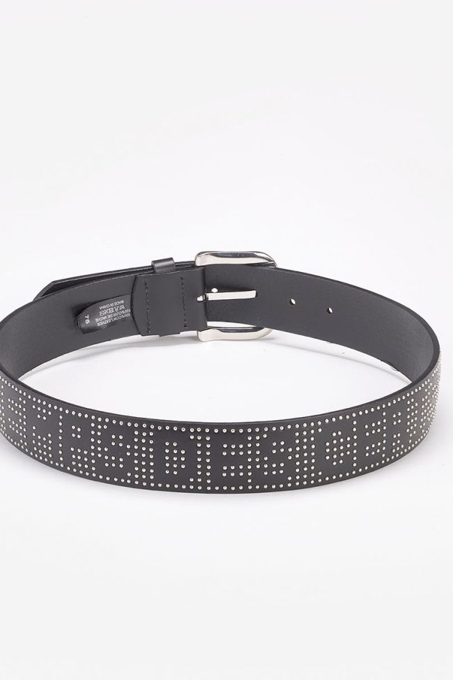 Black leather Lash belt