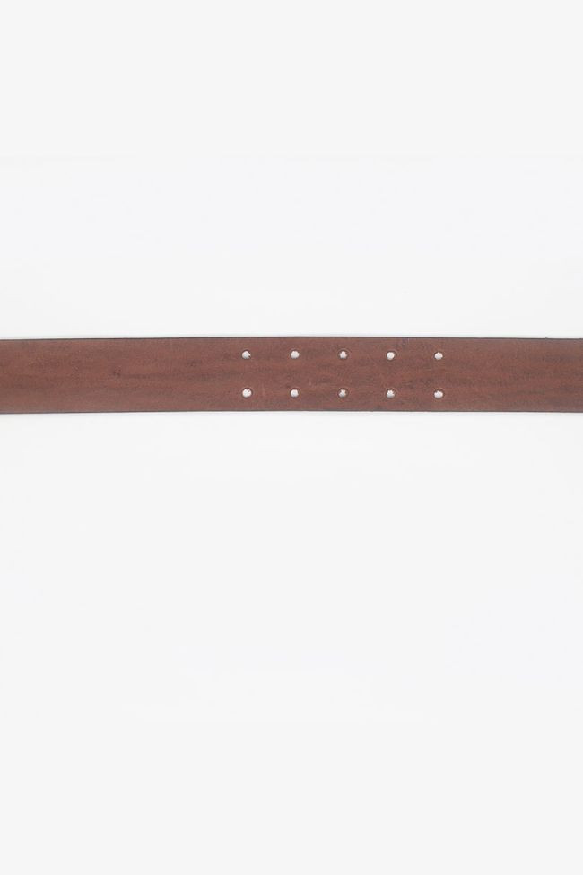 Rags brown leather belt