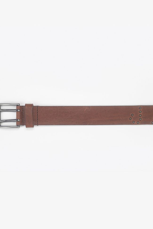 Rags brown leather belt