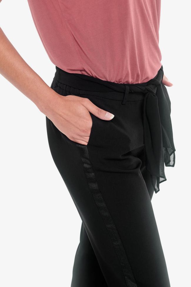 Black Magnolia Trousers