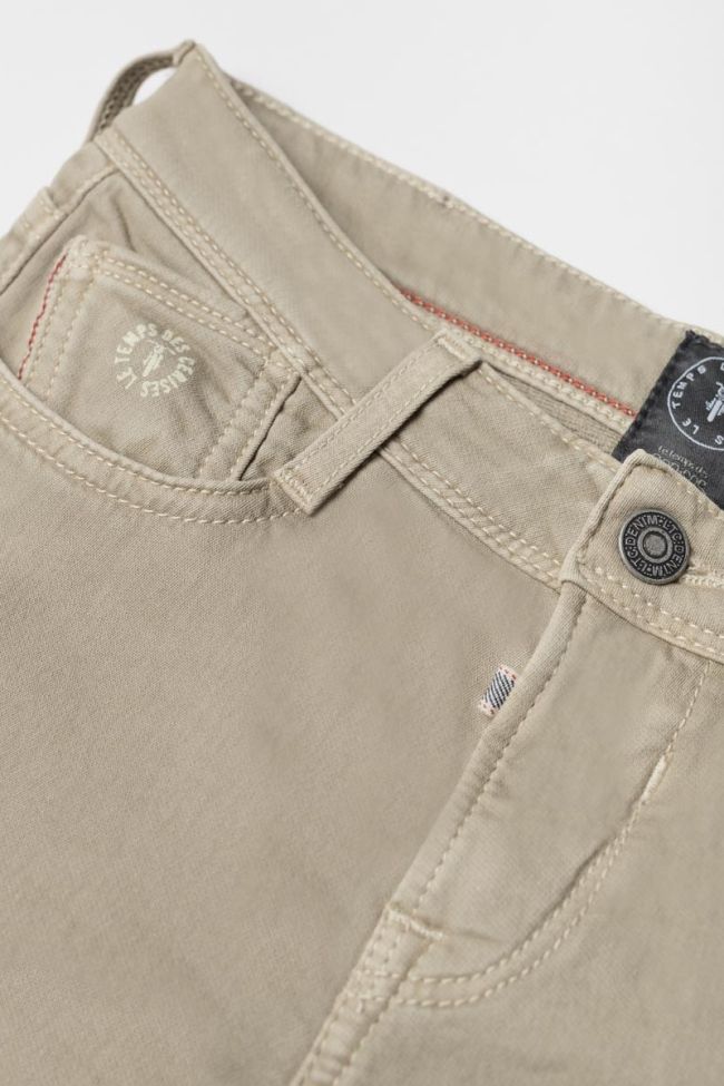 Beige Jogg bermuda shorts