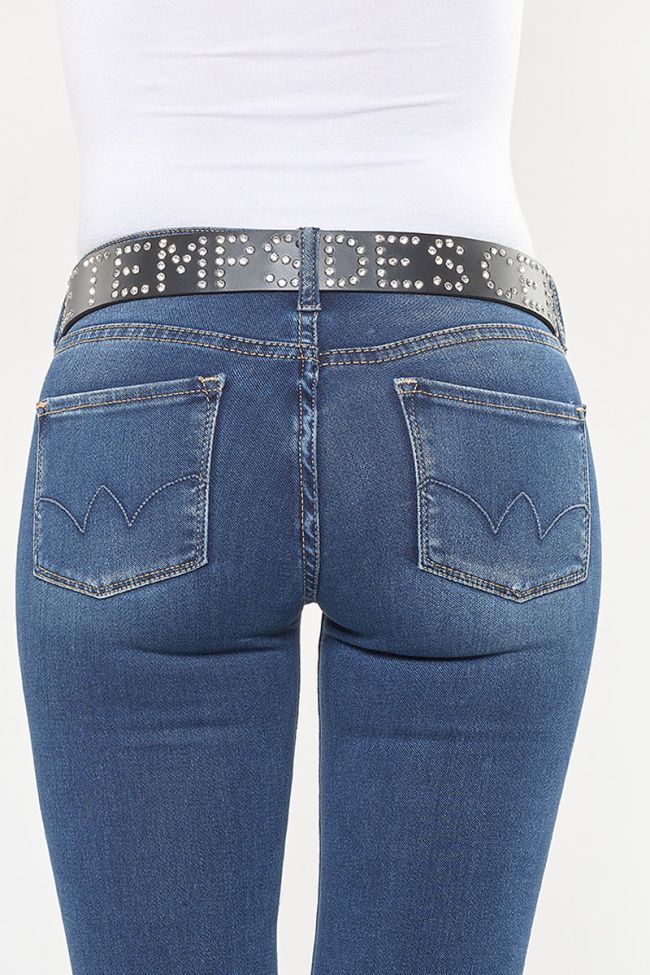 BLACK DIAM LEATHER BELT