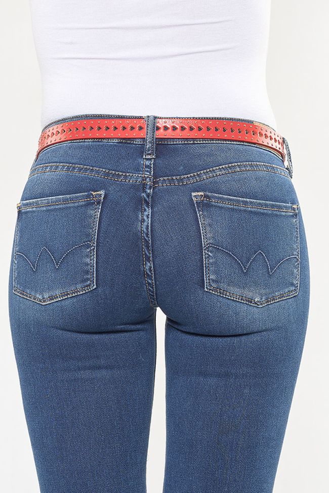 Red heart leather belt