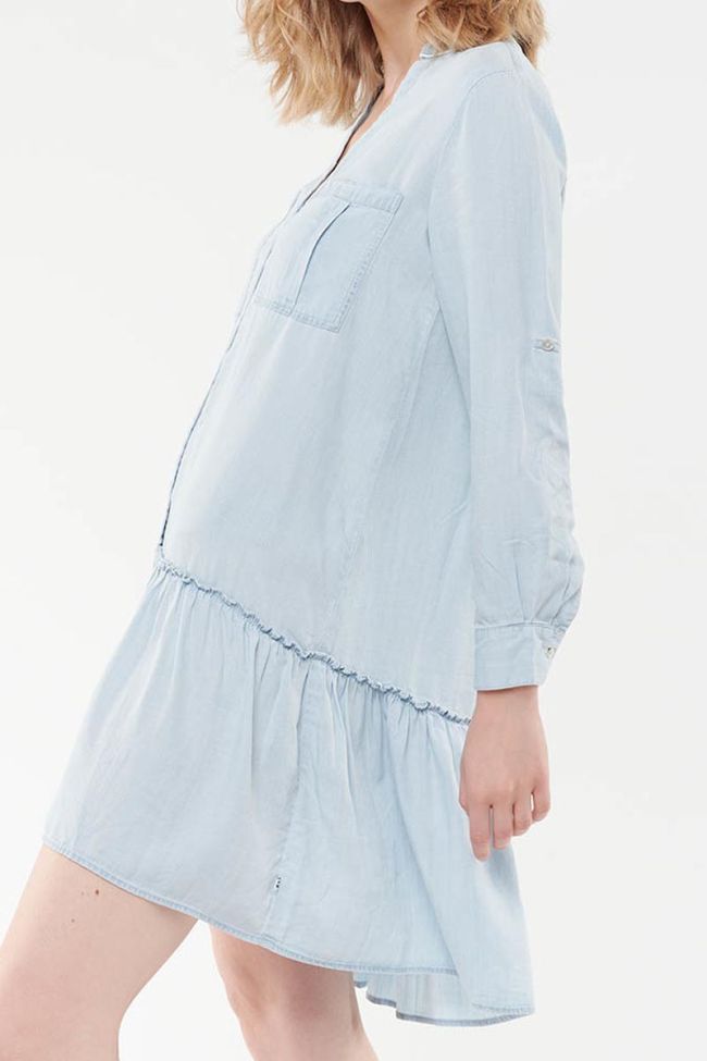 Amari blue denim shirt dress