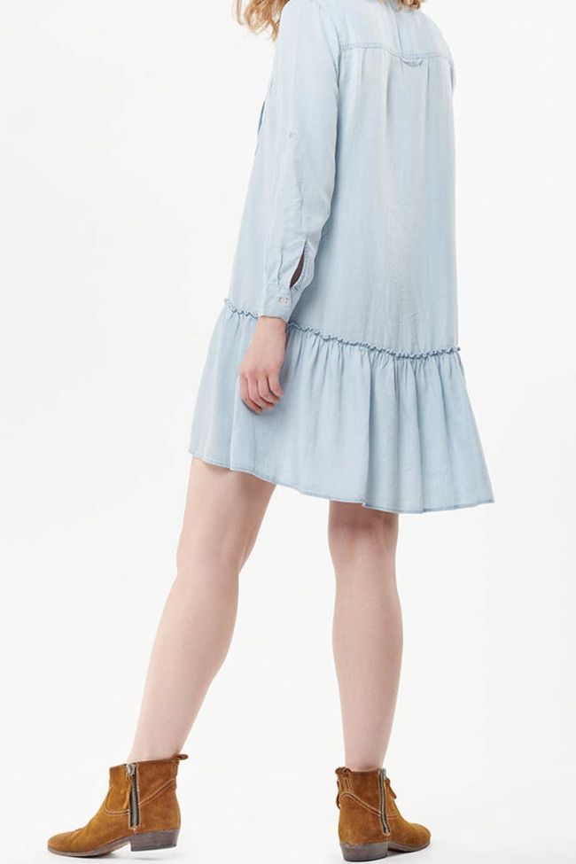 Amari blue denim shirt dress