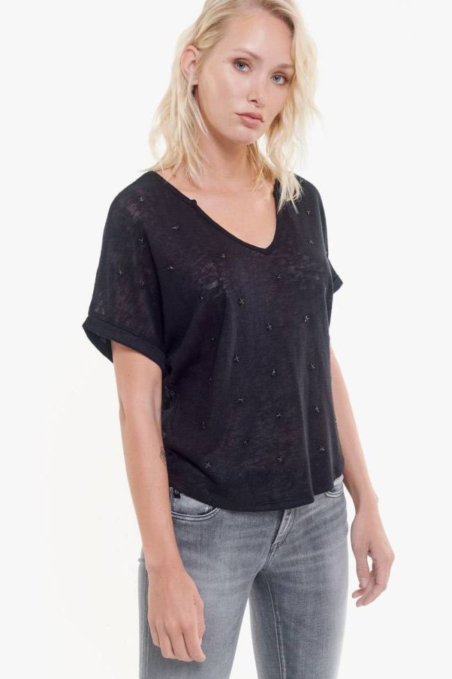 Black Bote t-shirt with black stars