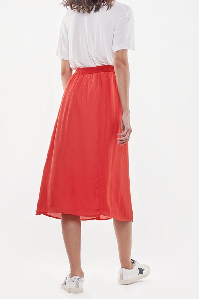 Macky red long skirt