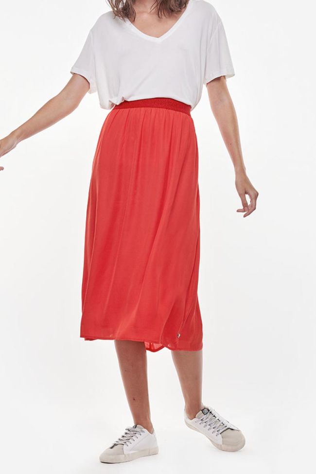 Macky red long skirt