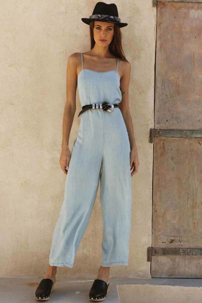Piu blue denim jumpsuit