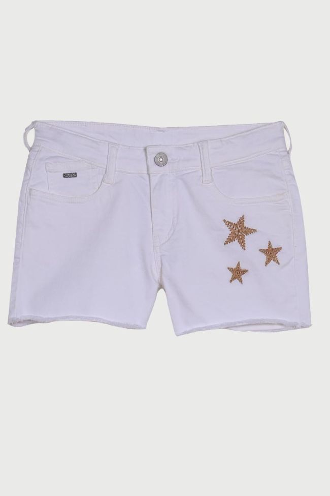 Megan white denim shorts