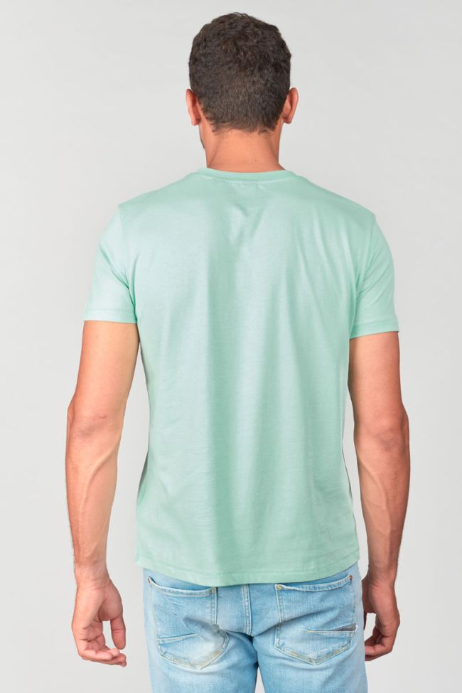 Turquoise blue Brown t-shirt