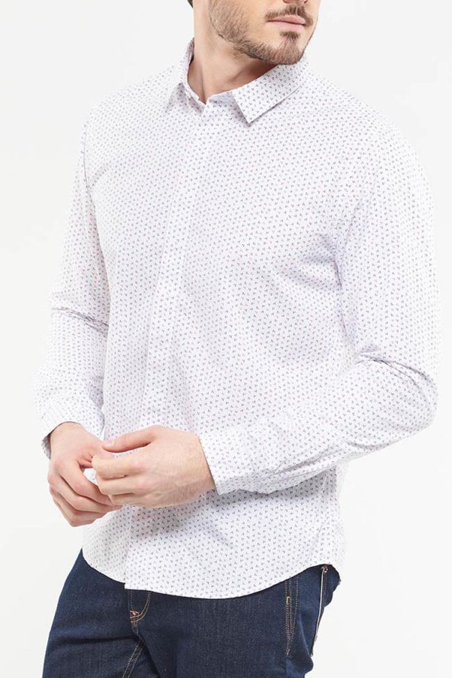 Casul white shirt with decorative patterns
