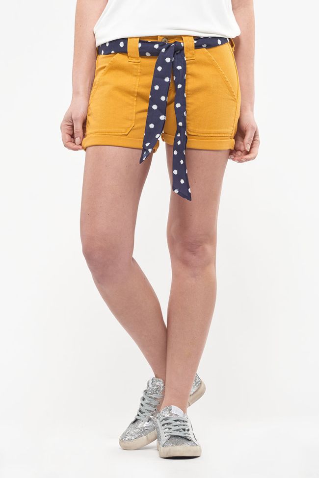 Yellow Olsen denim shorts
