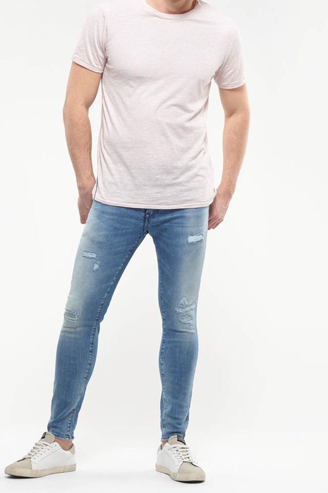 Light blue washed 7/8 power jeans N°4