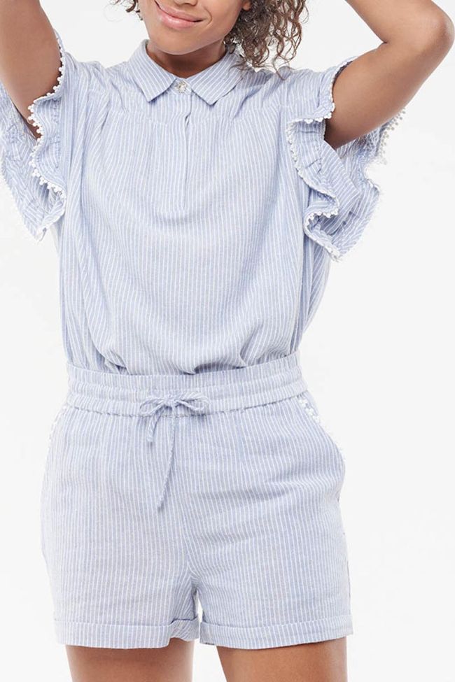 Linen Zora Blue Short