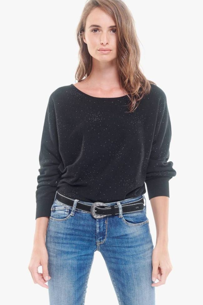 Black leather Bisso belt