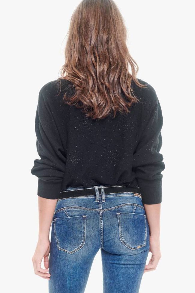 Black leather Bisso belt