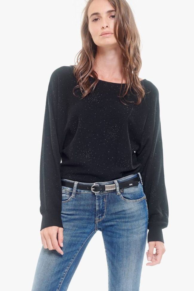 Black leather Célia belt