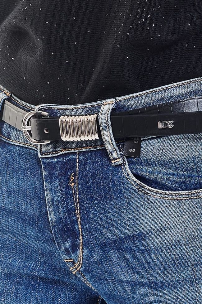 Black leather Célia belt