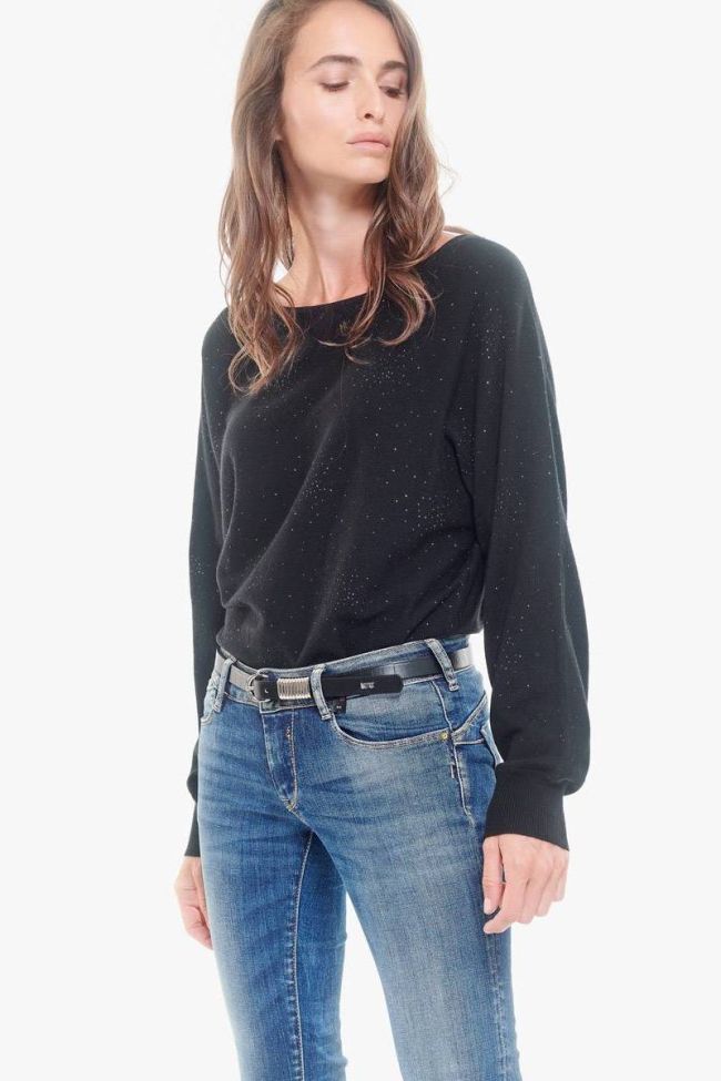 Black leather Célia belt