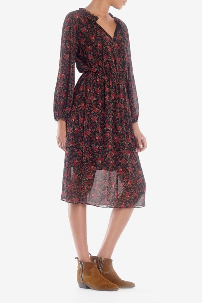 Mid-length red Damia dress