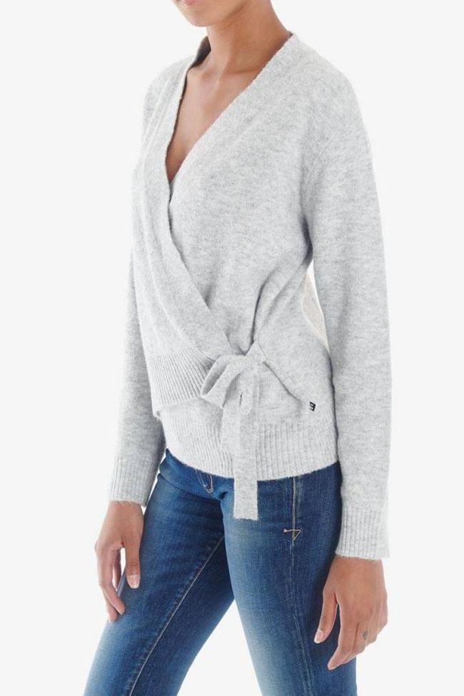 Grey Danie wrap cardigan