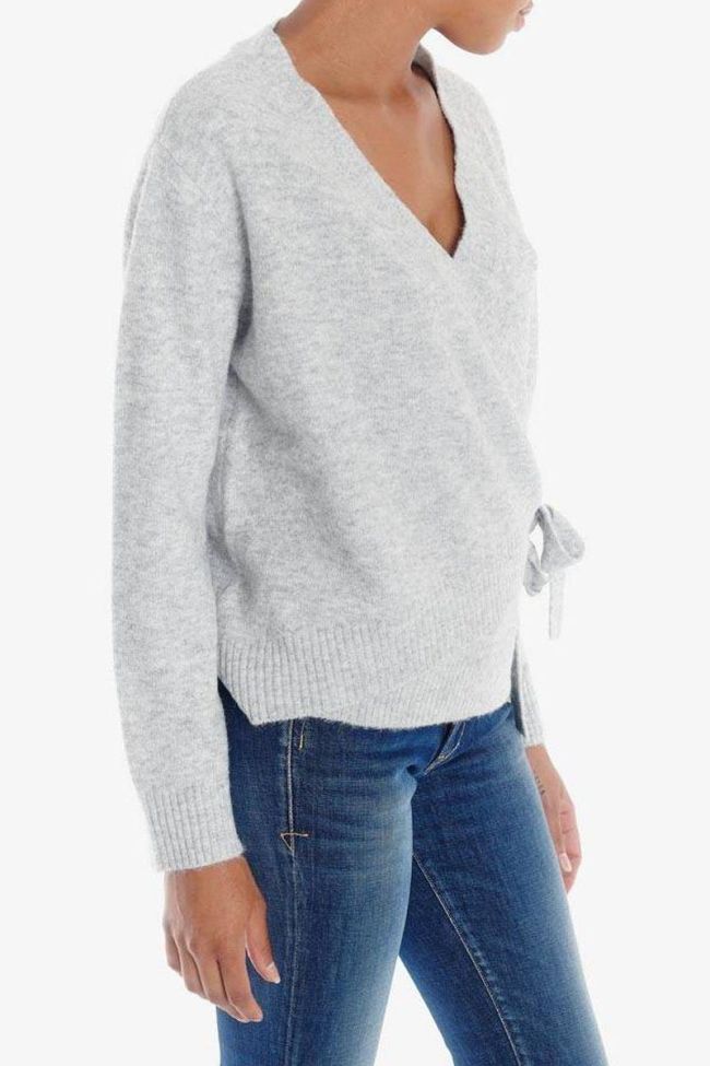 Grey Danie wrap cardigan