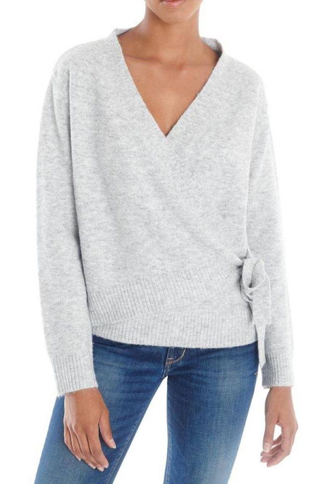 Grey Danie wrap cardigan