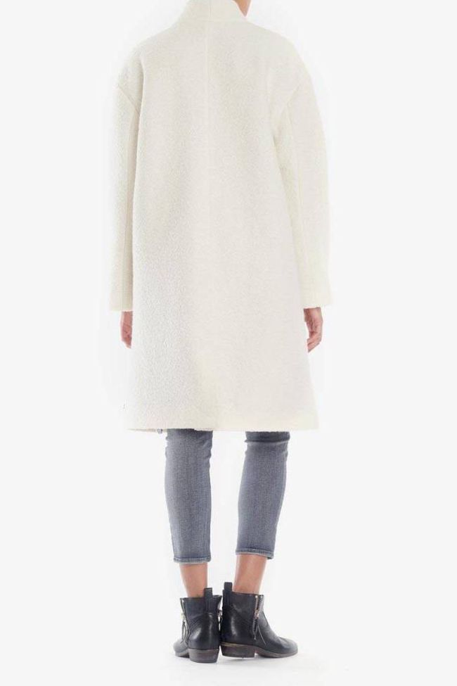 Ecru Pekin mixed wool coat