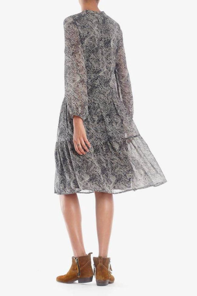 Mid-length snake scale print Rizia dress